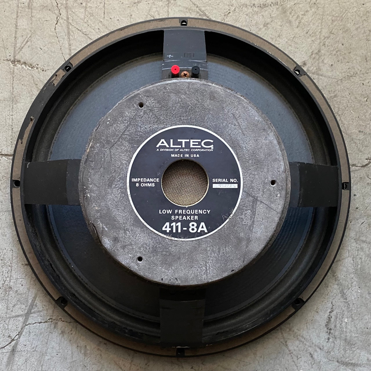 Altec 411-8A 15" Woofer (SN 1378) - Local Pickup Only