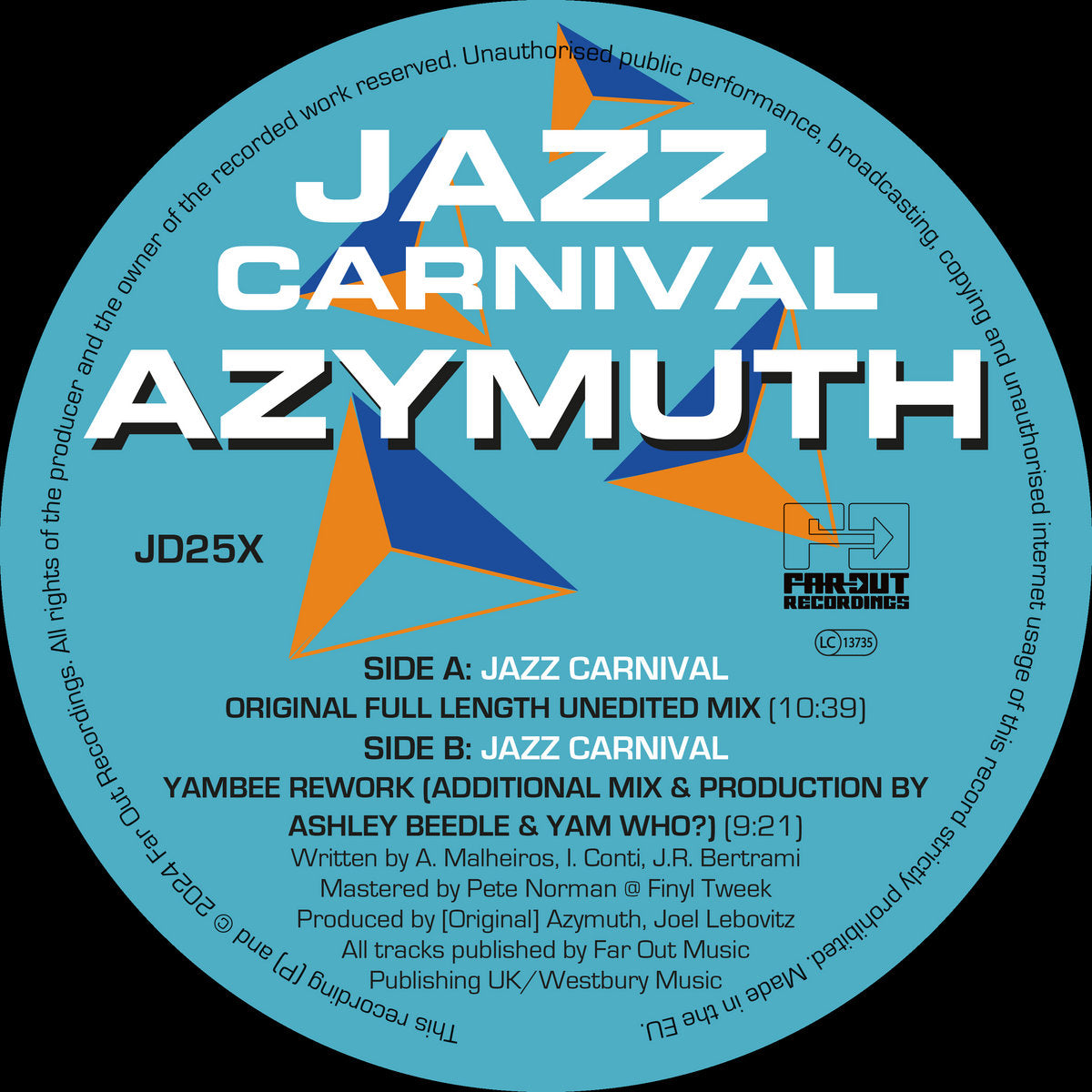 Azymuth - Jazz Carnival (Original Full Length Unedited Mix) [12"]