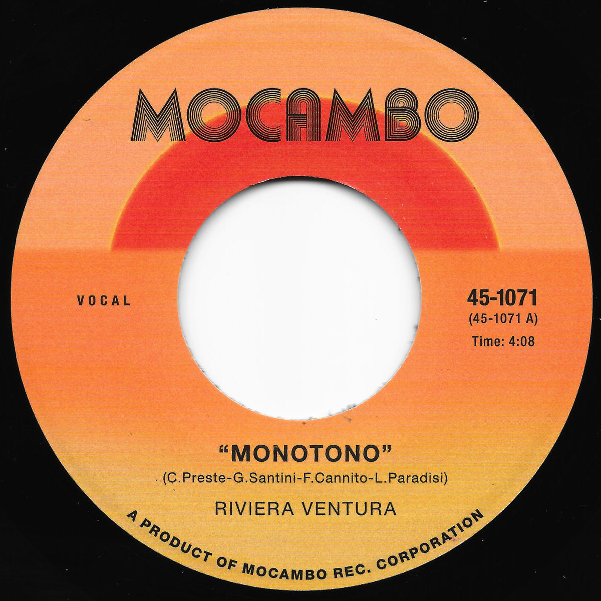 Riviera Ventura - Monotono b/w Con Te [7"]