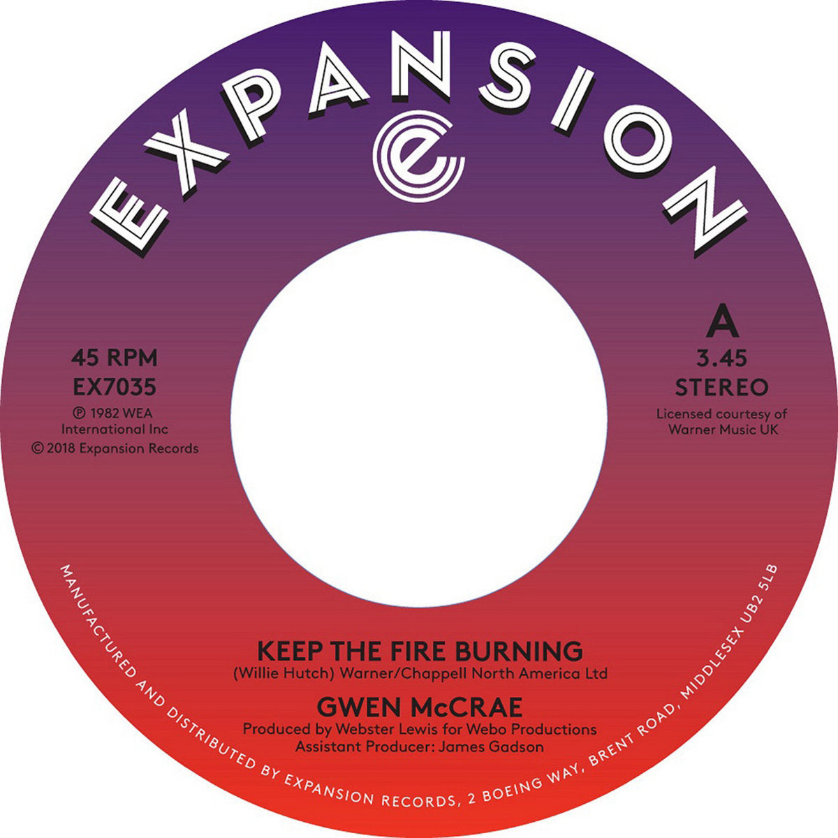 Gwen McCrae - Keep The Fire Burning [7"]