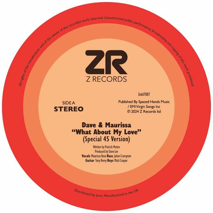 Dave & Maurissa - What About My Love [7"]