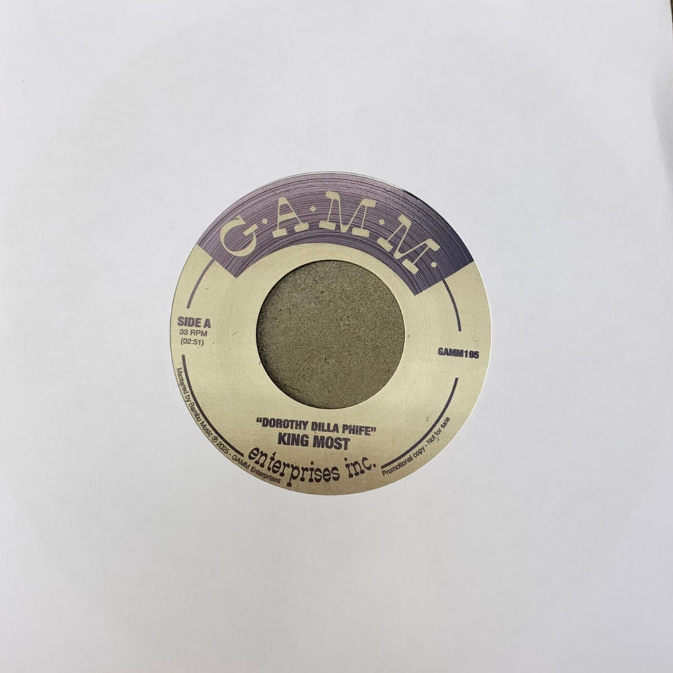 King Most - Dorothy Dilla Phife [7"]