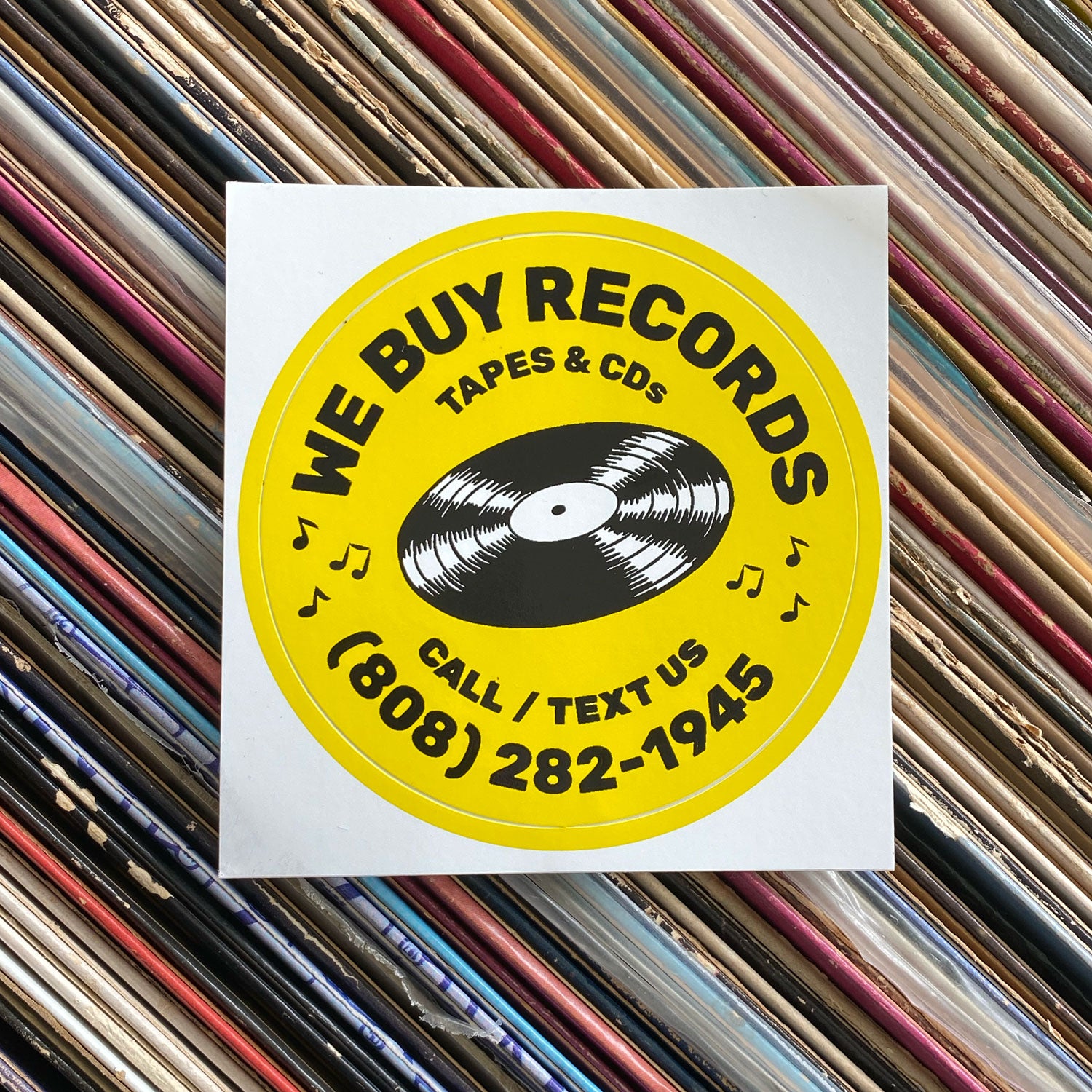 We Buy Records sticker