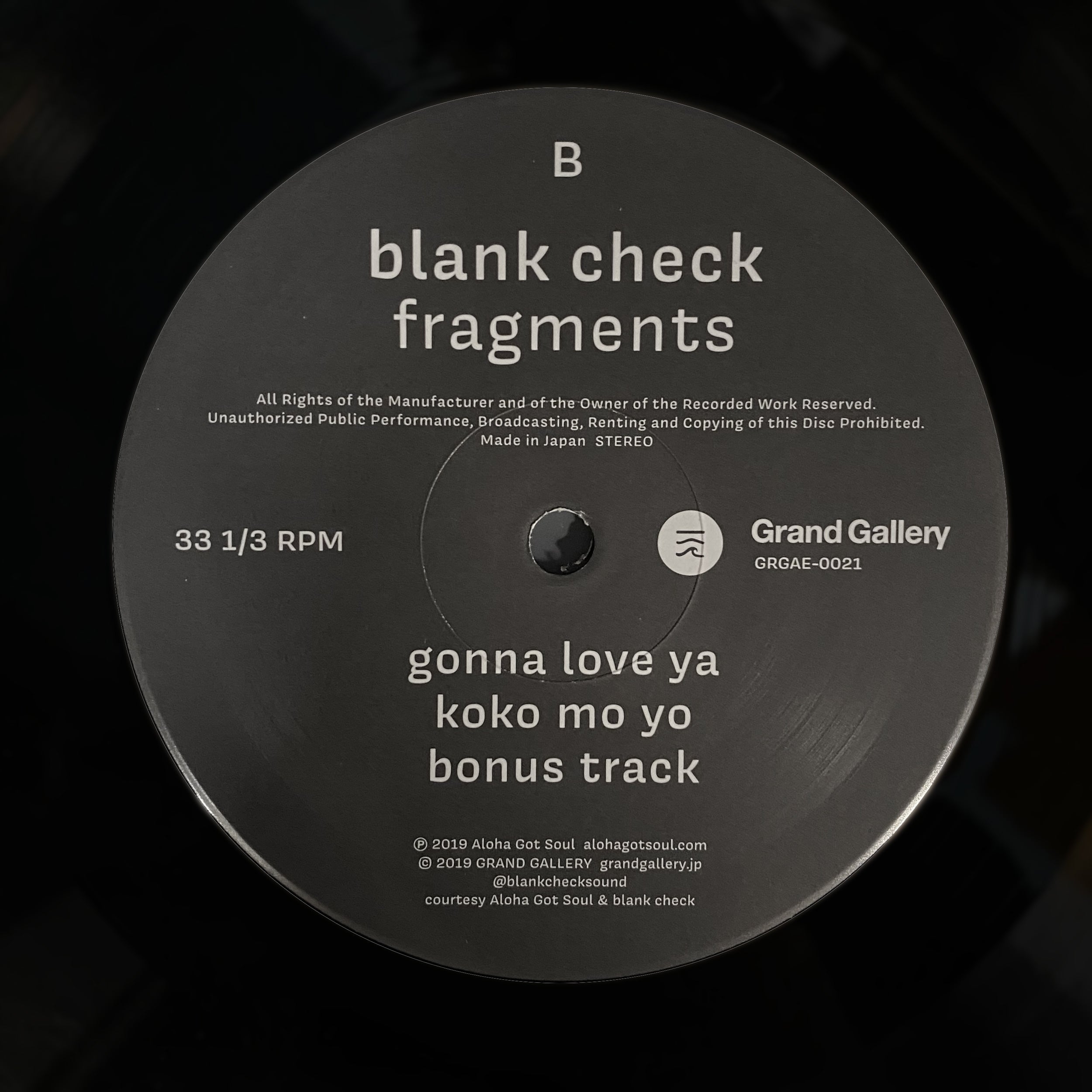 blank check - fragments (AGS-023)