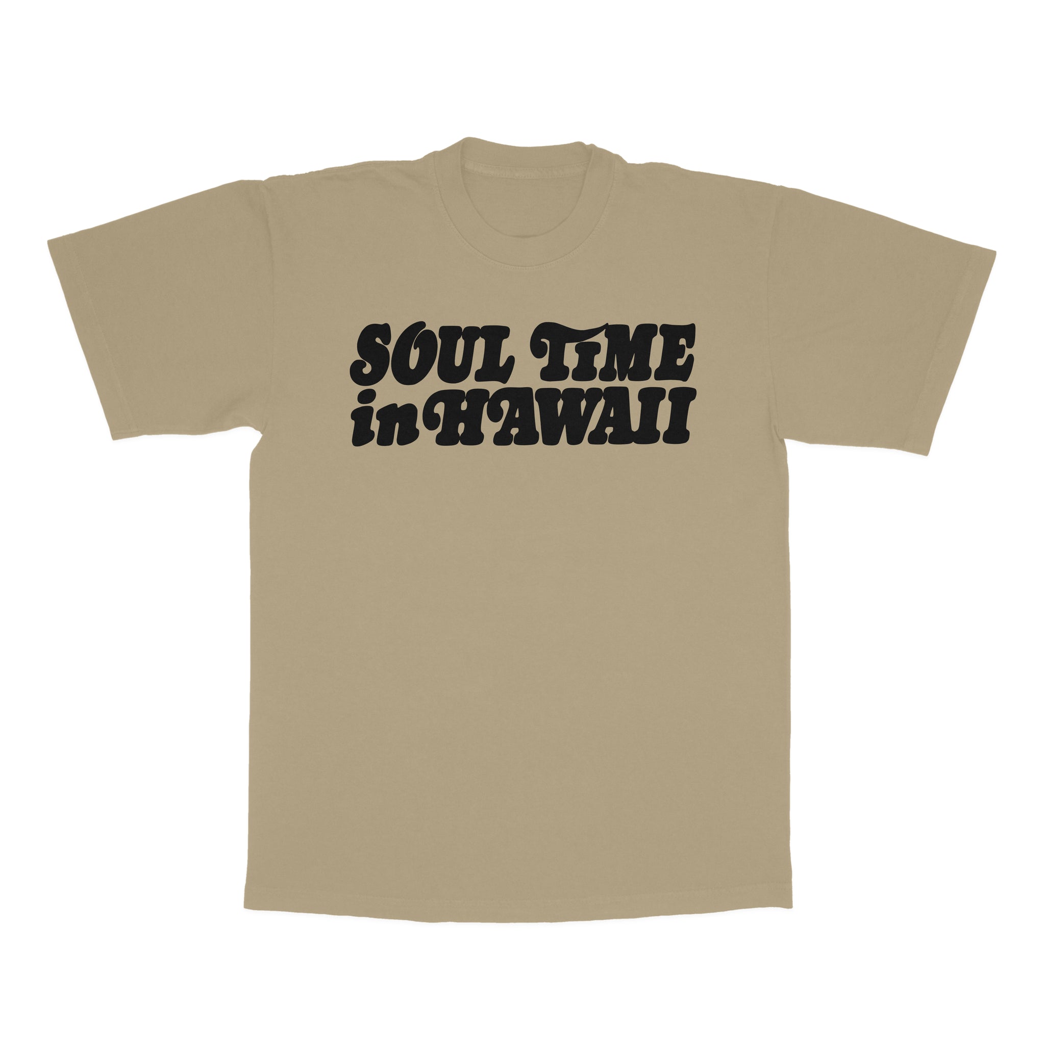 Soul Time in Hawaii T-shirt (Dark Sand / Black)