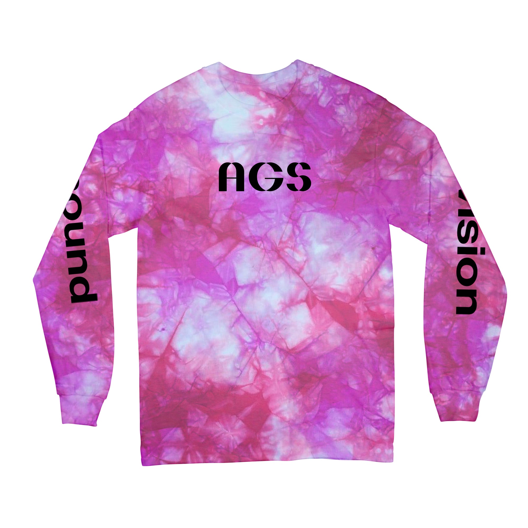 Sound Vision (Pink/Red Tie Dye) Long Sleeve Shirt