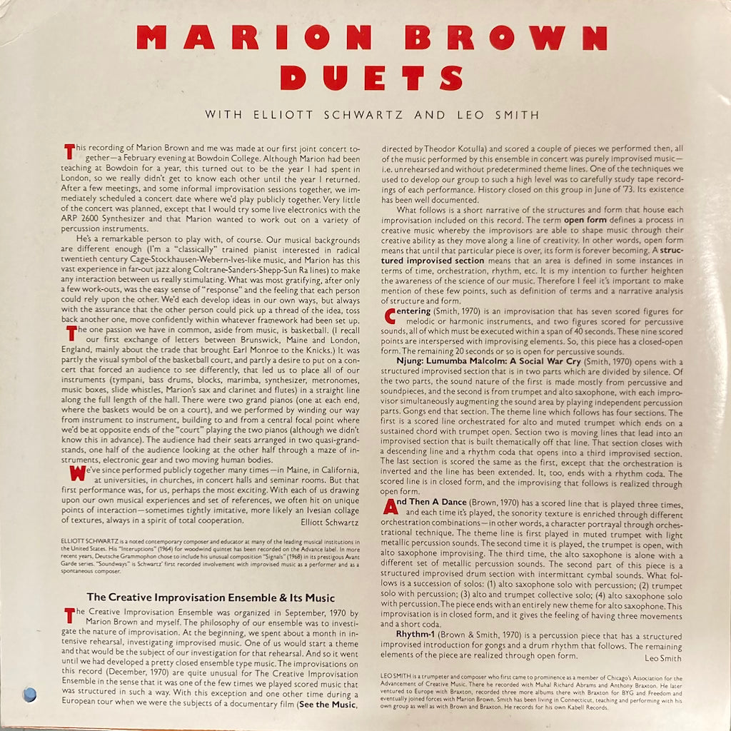Marion Brown - Duets