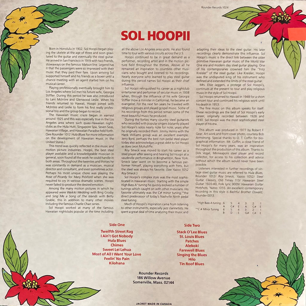 Sol Hoopii - Master Of The Hawaiian Guitar (Volume I)