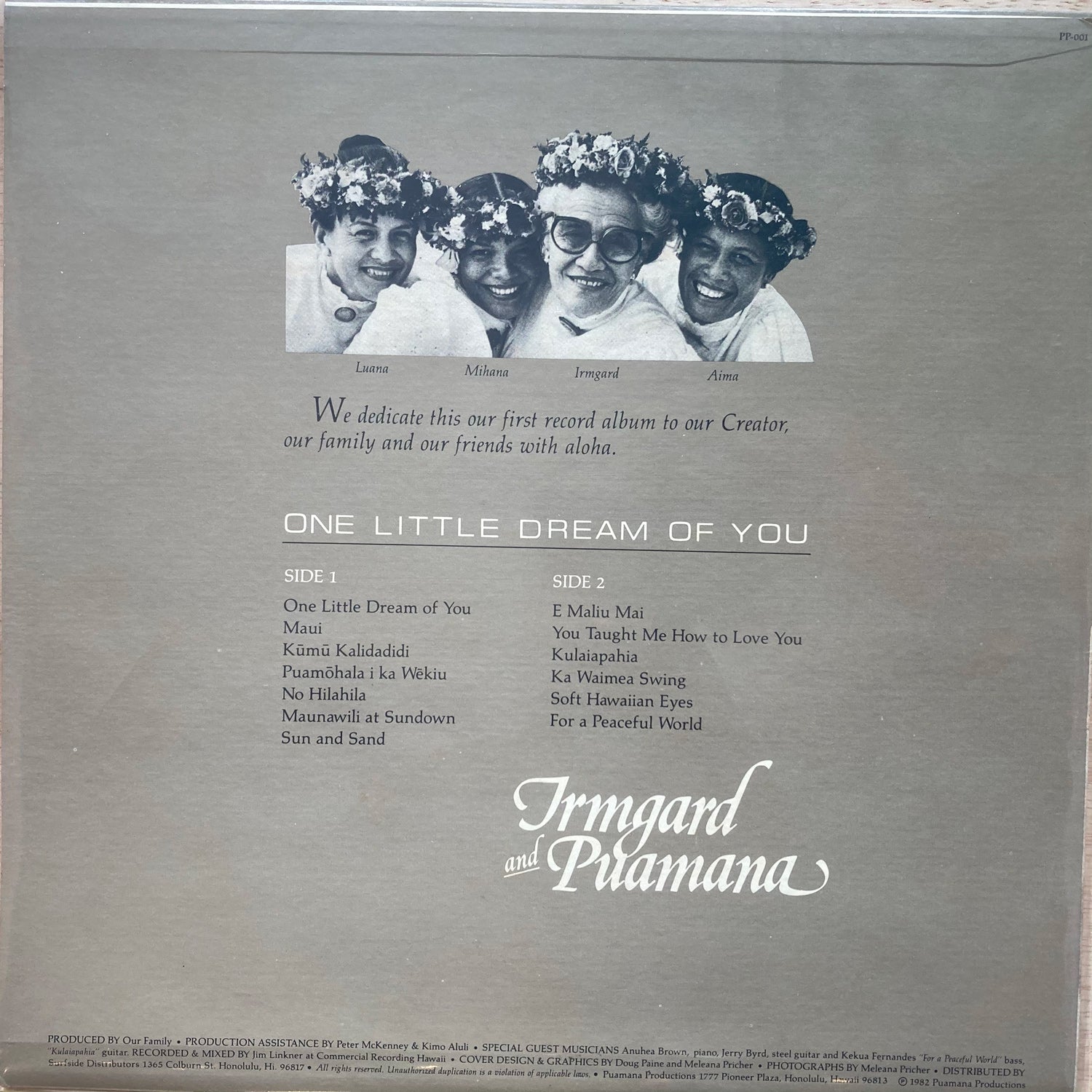 Irmgard and Puamana - One Little Dream of You