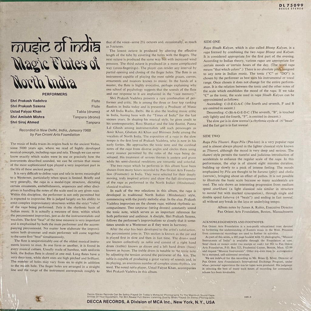 Prakash Vadehra – Magic Flutes Of North India