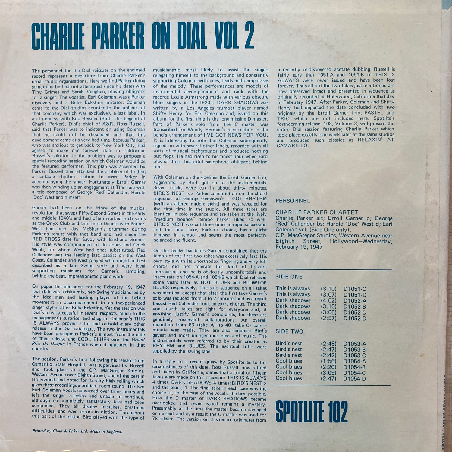 Charlie Parker - Charlie Parker On Dial Volume 2