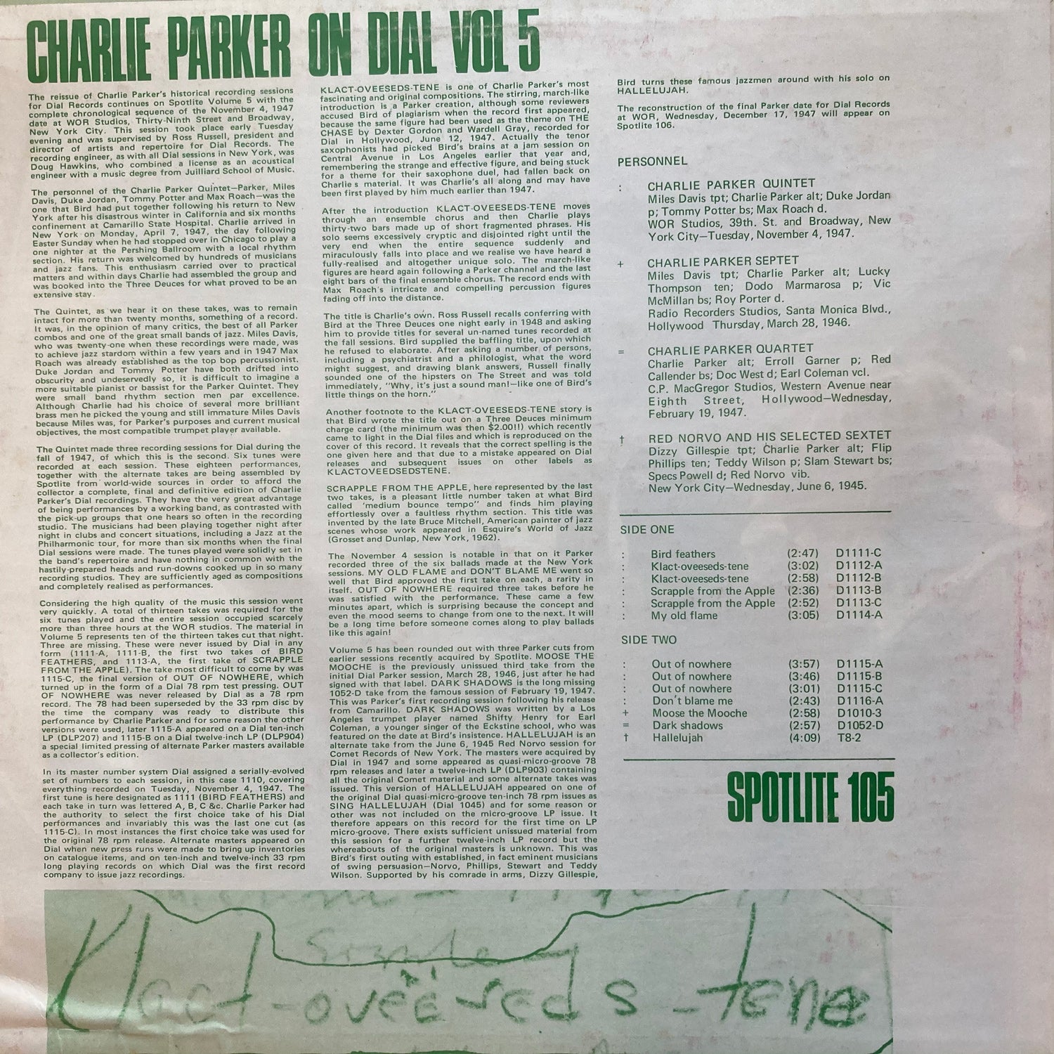 Charlie Parker - Charlie Parker On Dial Volume 5