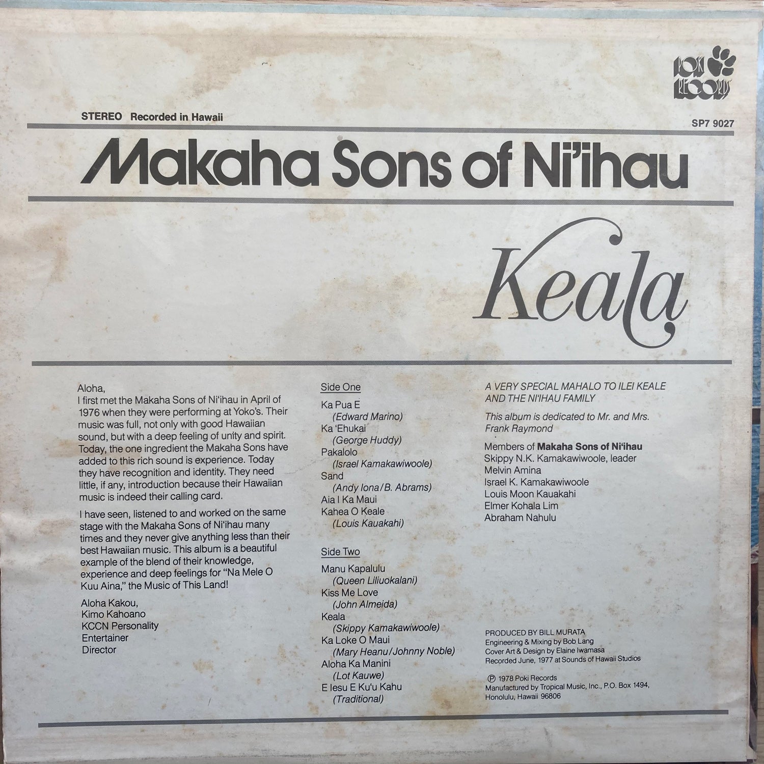 Makaha Sons of Ni'ihau - Keala