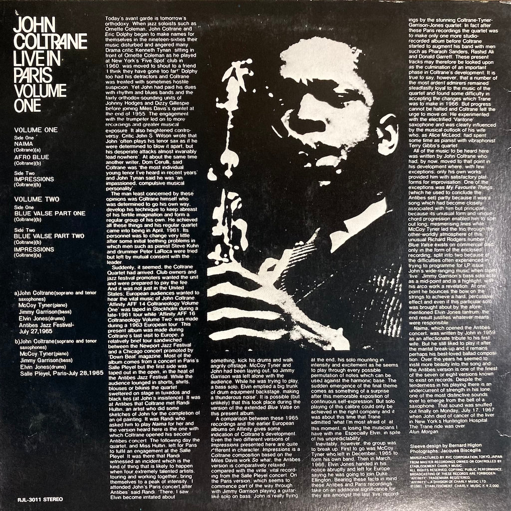 John Coltrane - Live In Paris Volume One