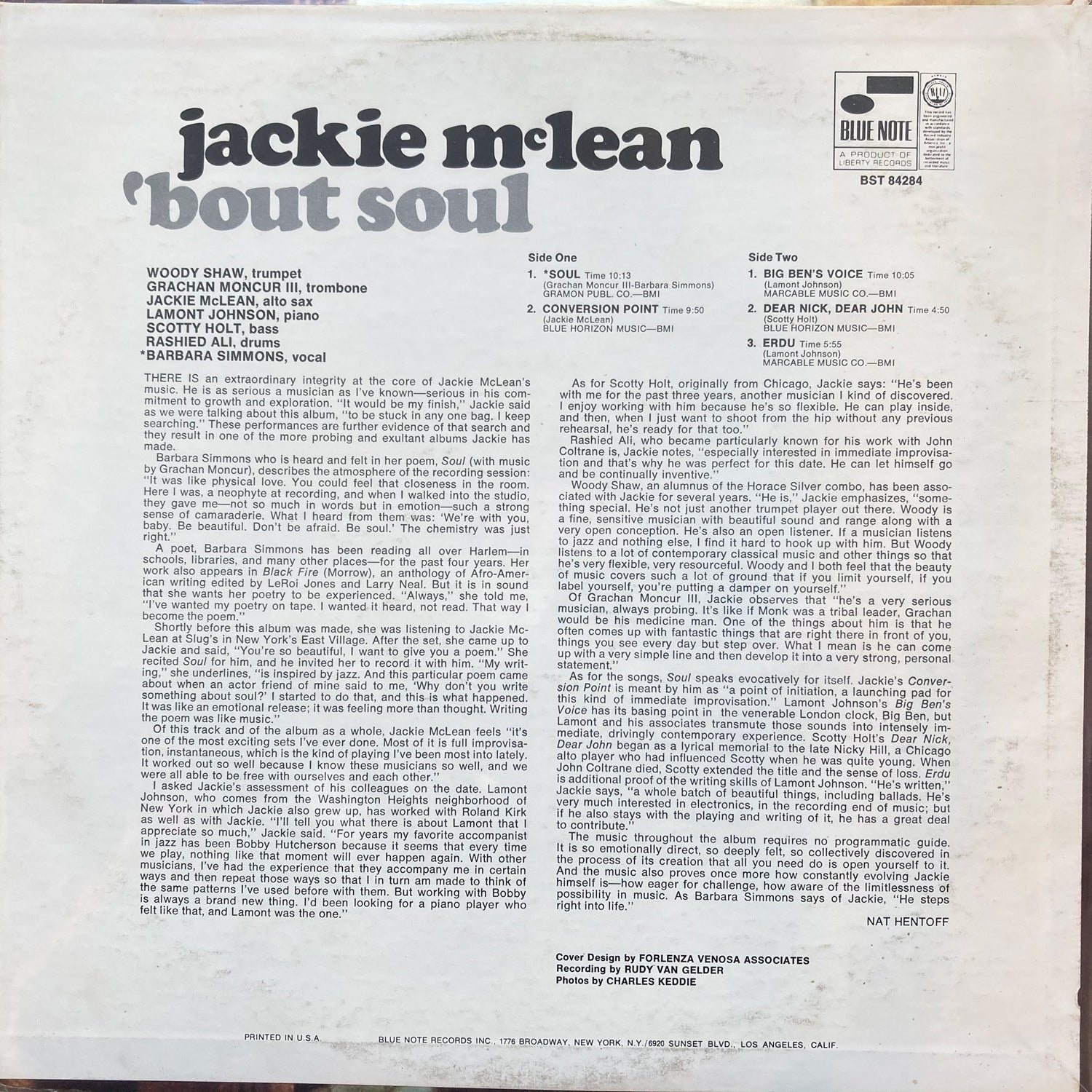 Jackie McLean - 'Bout Soul