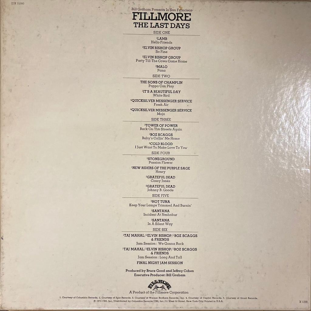 V/A – Fillmore: The Last Days