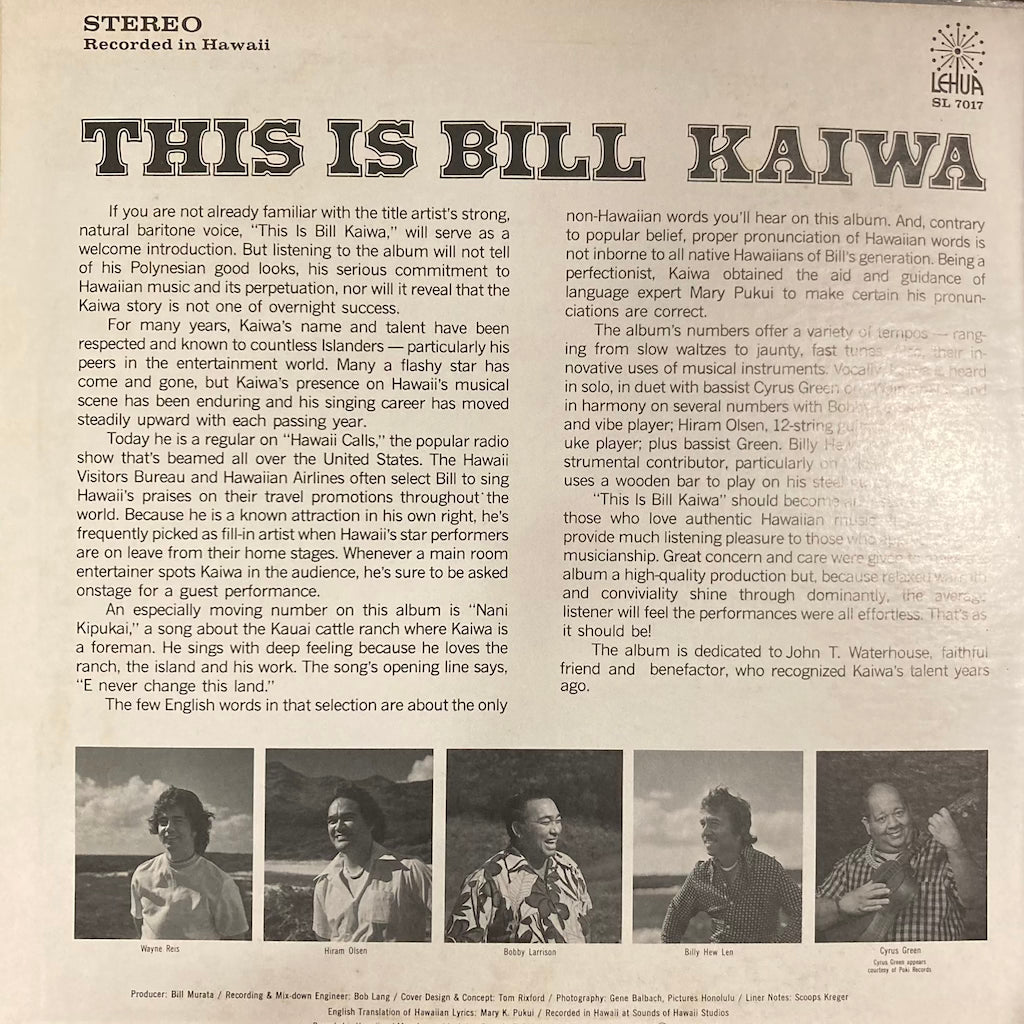 Bill Kaiwa - This Is Bill Kaiwa