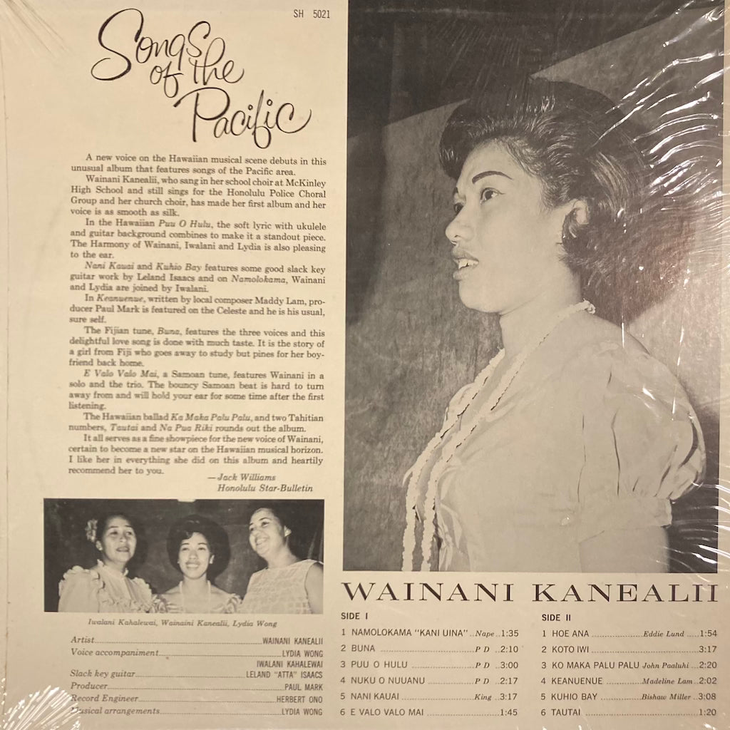 Wainani Kanealii - Songs of the Pacific