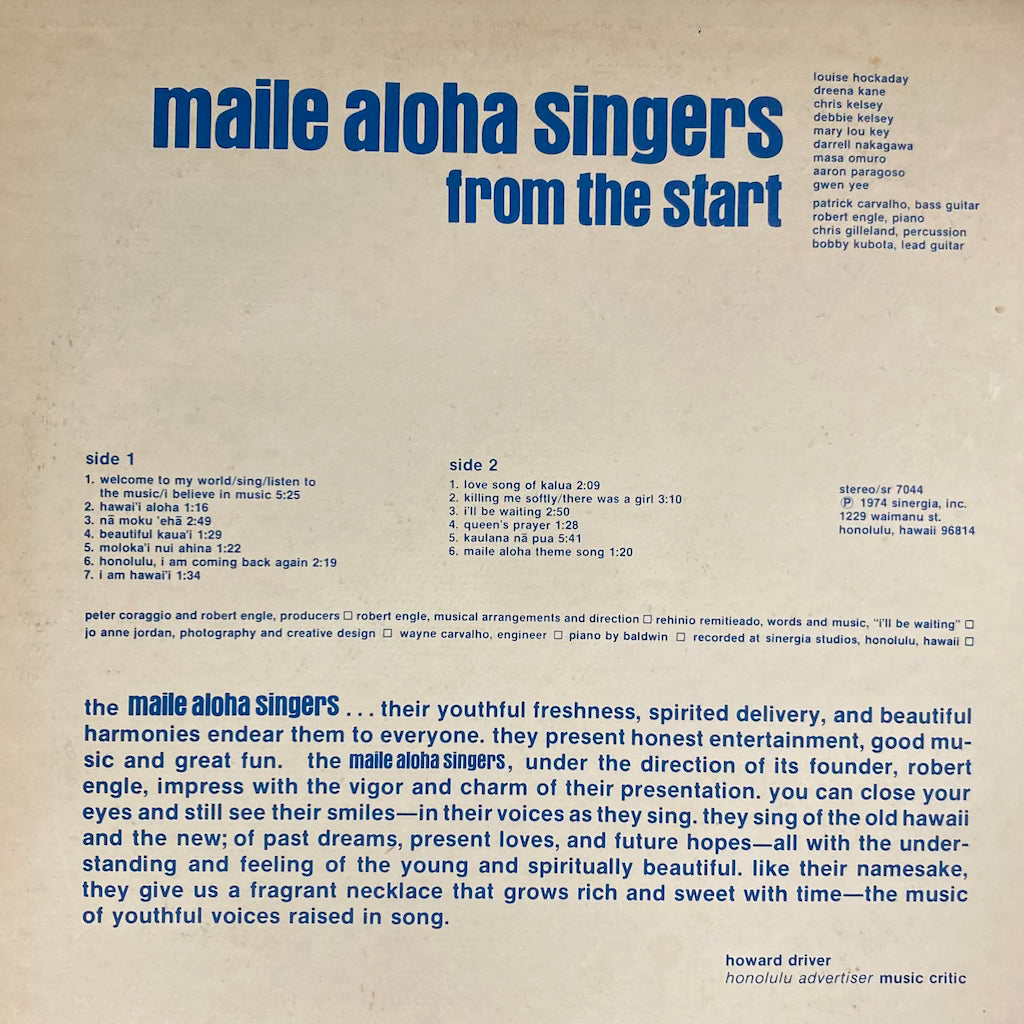 Maile Aloha Singers - From The Start