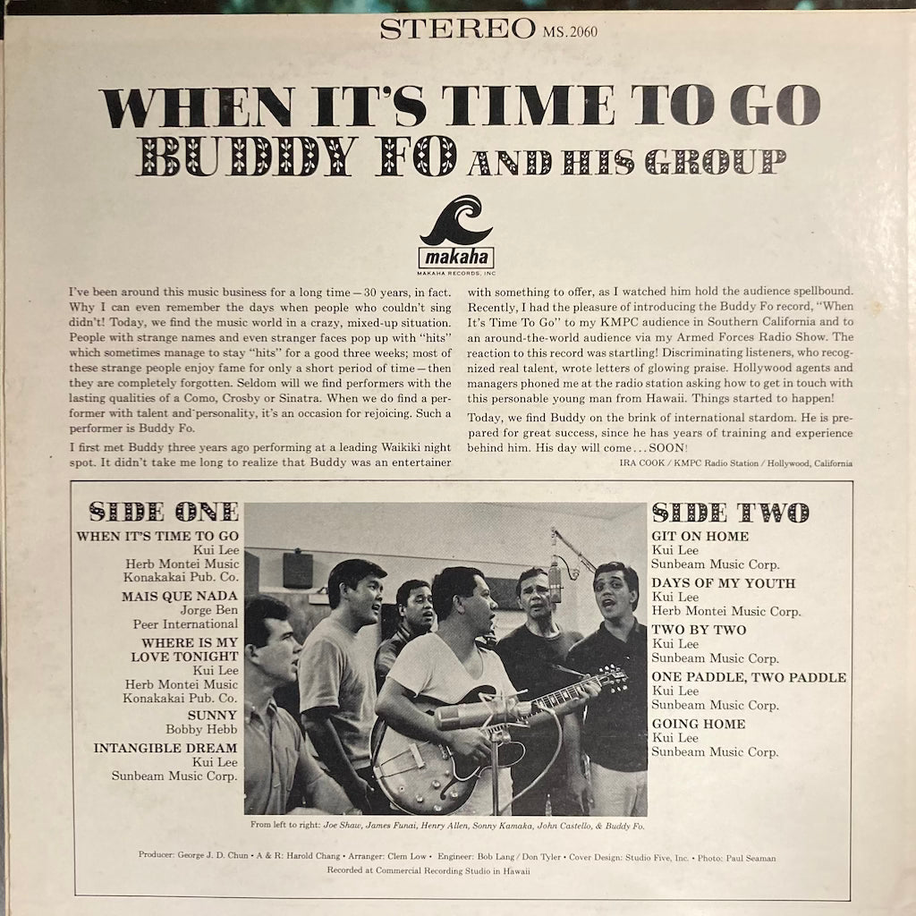 Buddy Fo and His Group - When It's Time To Go