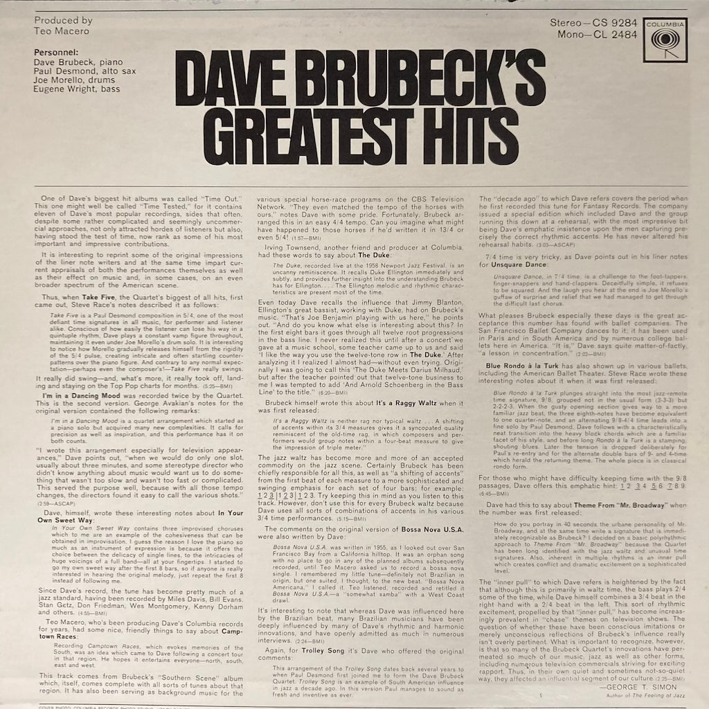 The Dave Brubeck Quartet - Greatest Hits