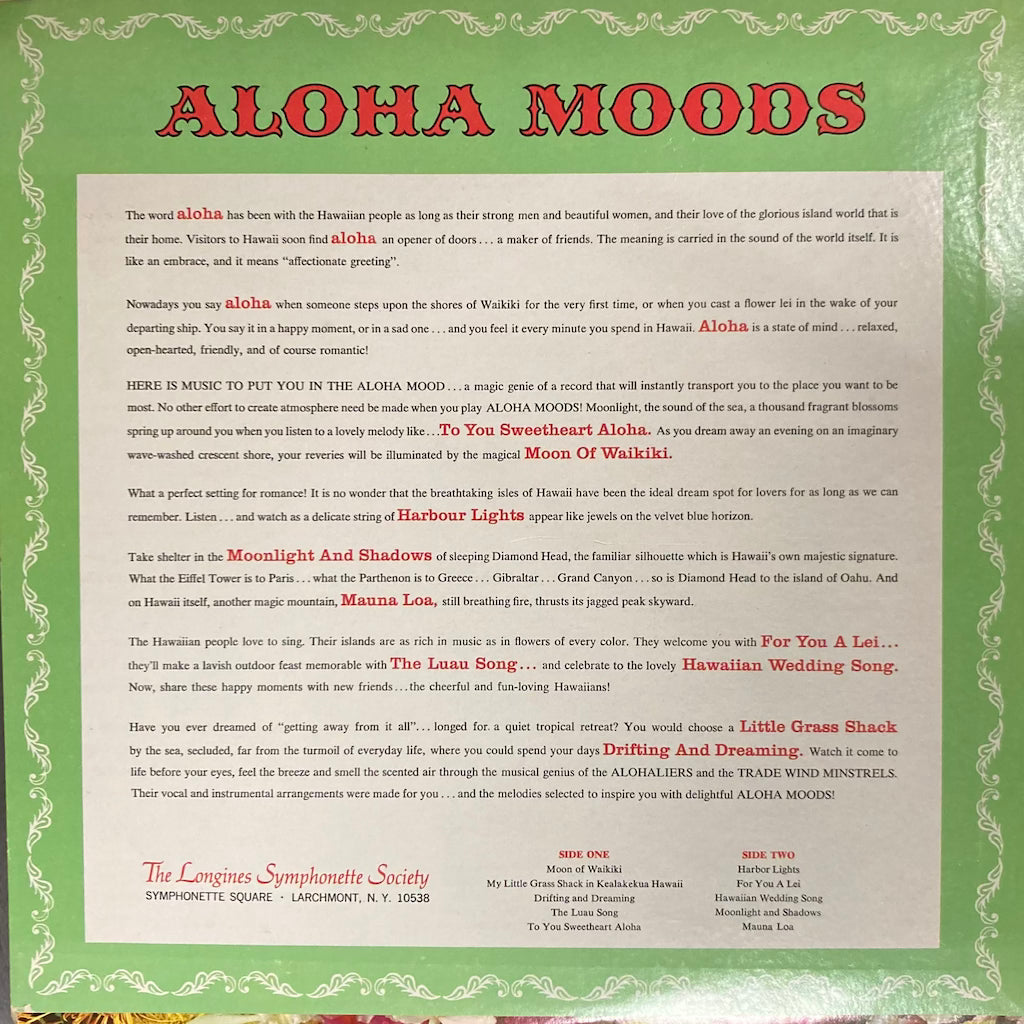 Alohaliers and the Trade Wind Minstrels – Aloha Moods