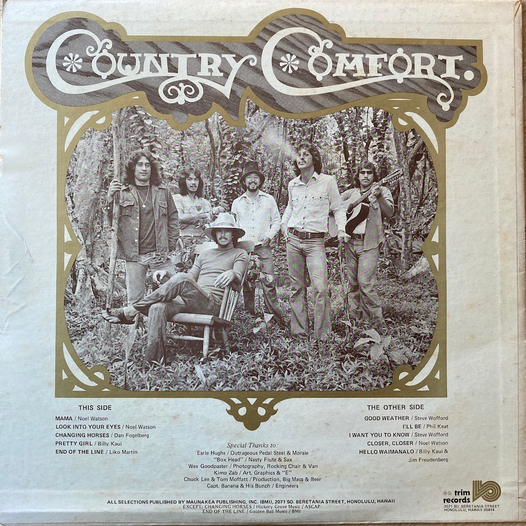Best Of Country Comfort Billy Kaui LP