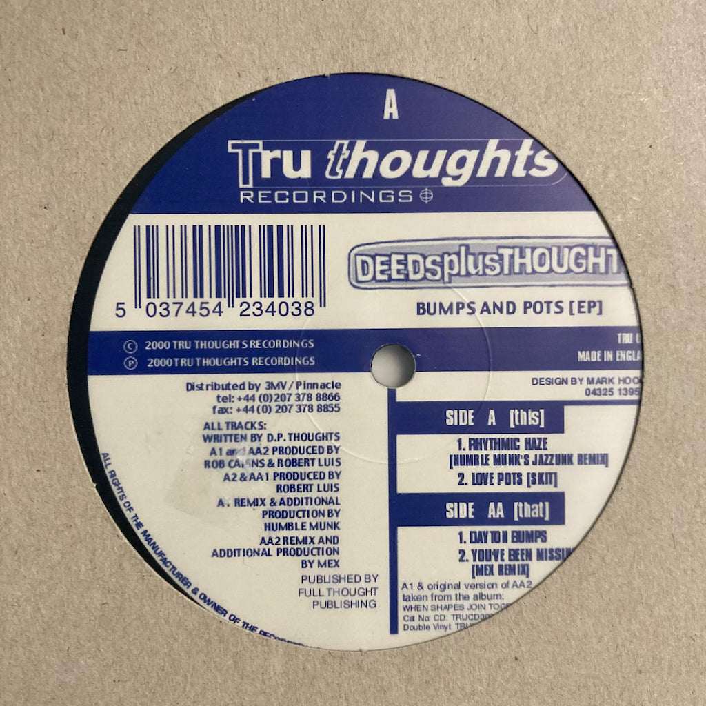 Deeds Plus Thoughts - Bumps & Pots EP