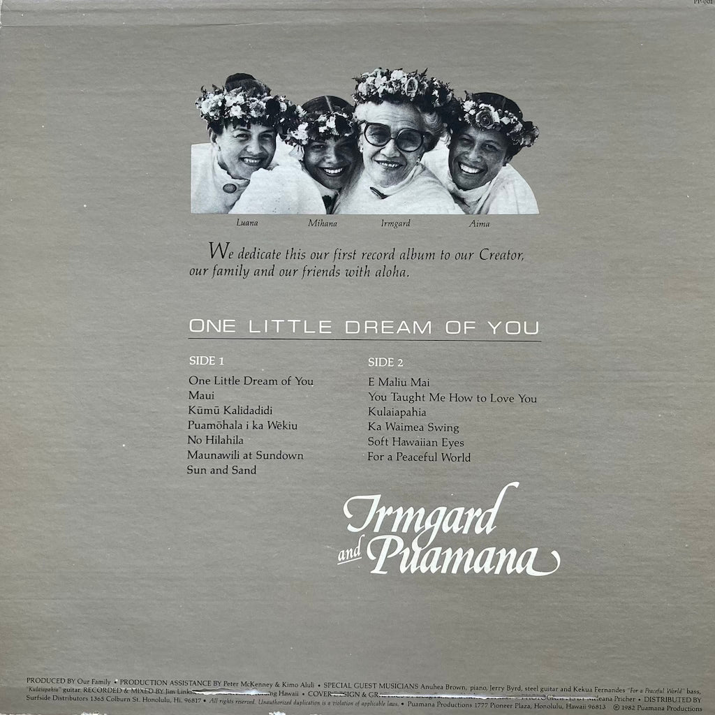 Irmgard And Puamana - One Little Dream Of You