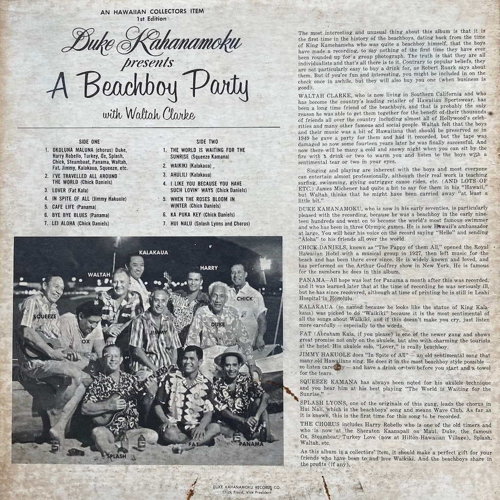 Duke Kahanamoku - A Beachboy Party With Waltah Clarke