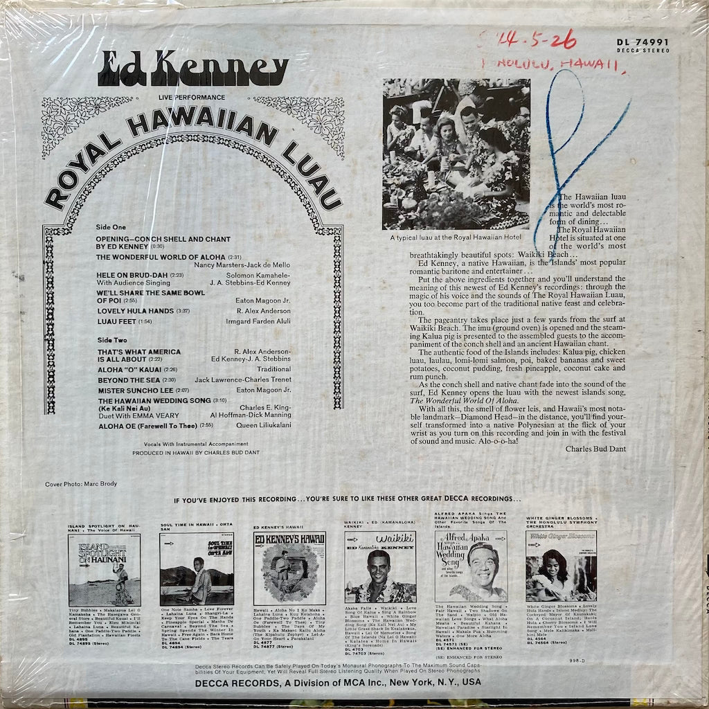 Ed Kenney - Live At The Royal Hawaiian Luau