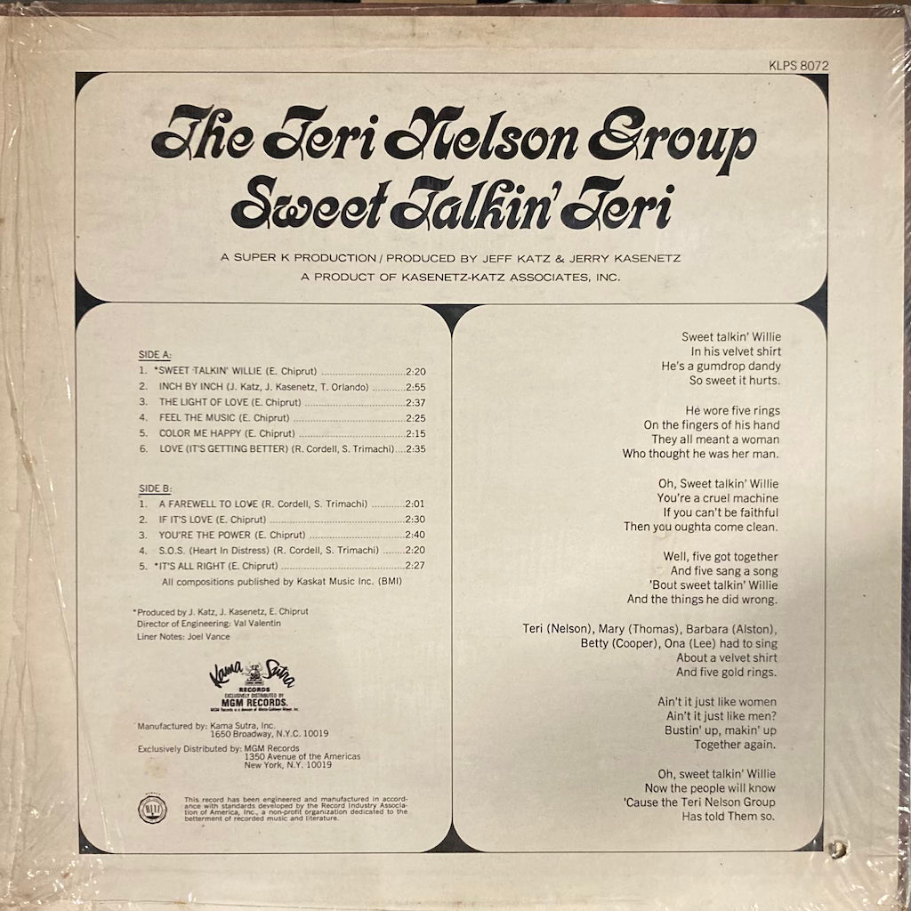 The Teri Nelson Group - Sweet Talkin' Teri