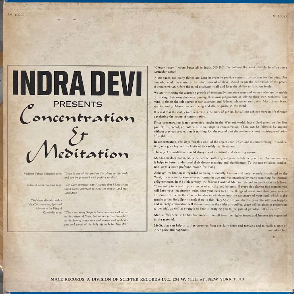 Indra Devi - Concentration & Meditation