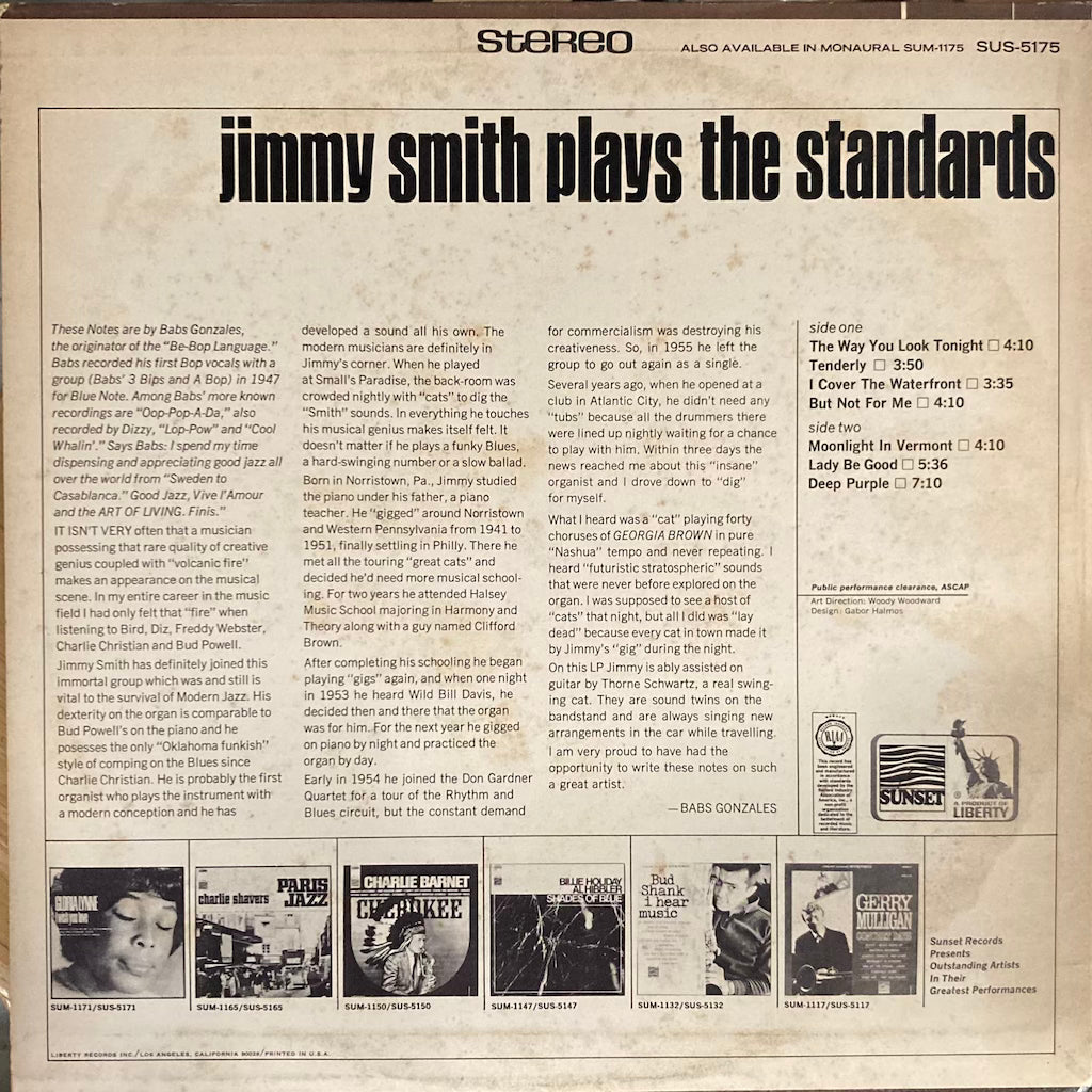 Jimmy Smith - Plays The Standards