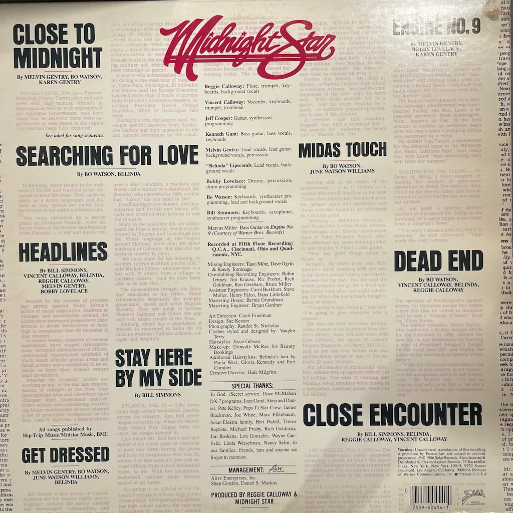 Midnight Star - Headlines