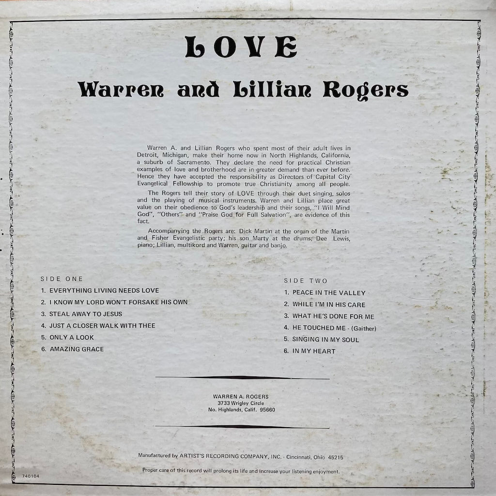Warren and Lilian Rogers - Love