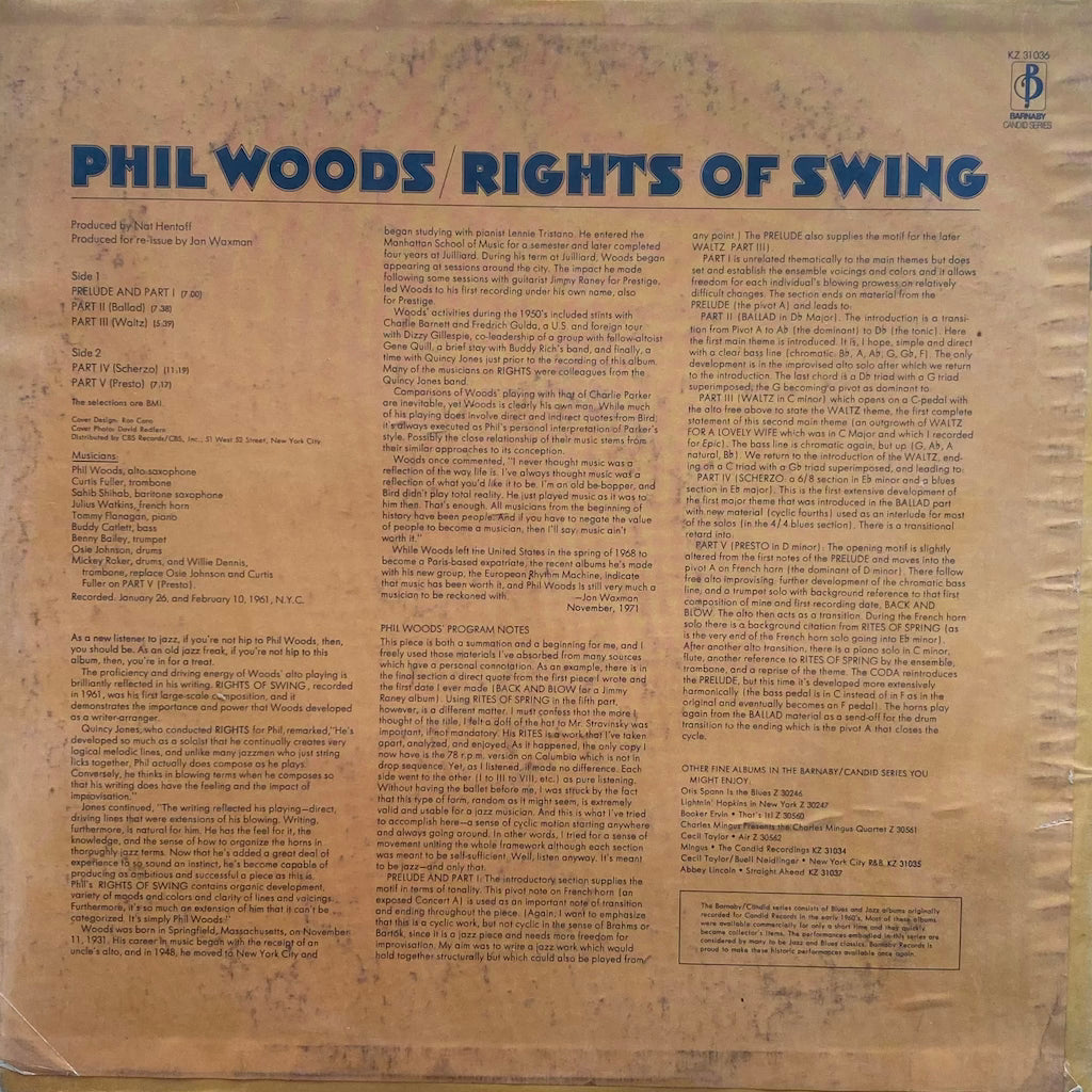 Phil Woods - Rights of Swing