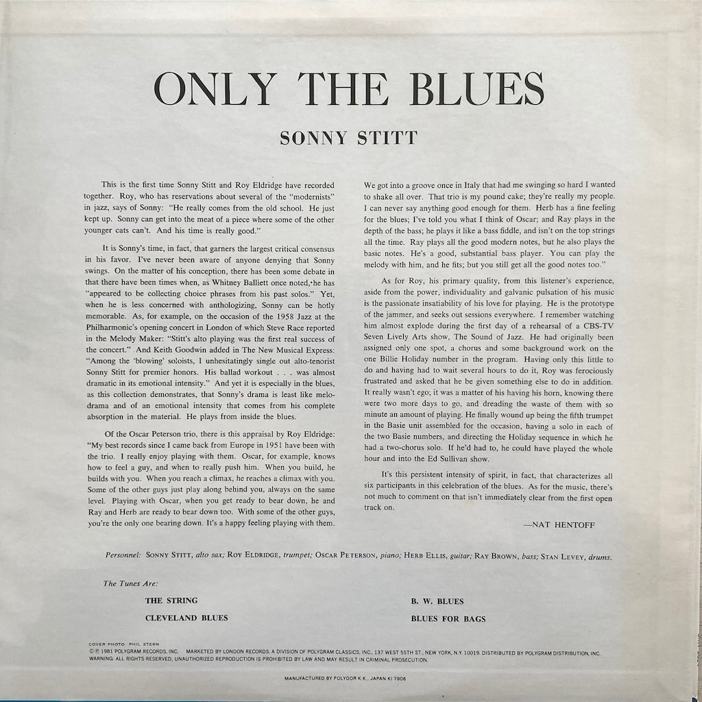 Sonny Stitt - Only The Blues