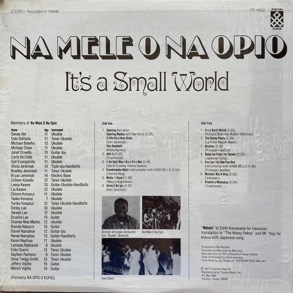 Na Mele o Na Opio - It's a Small World