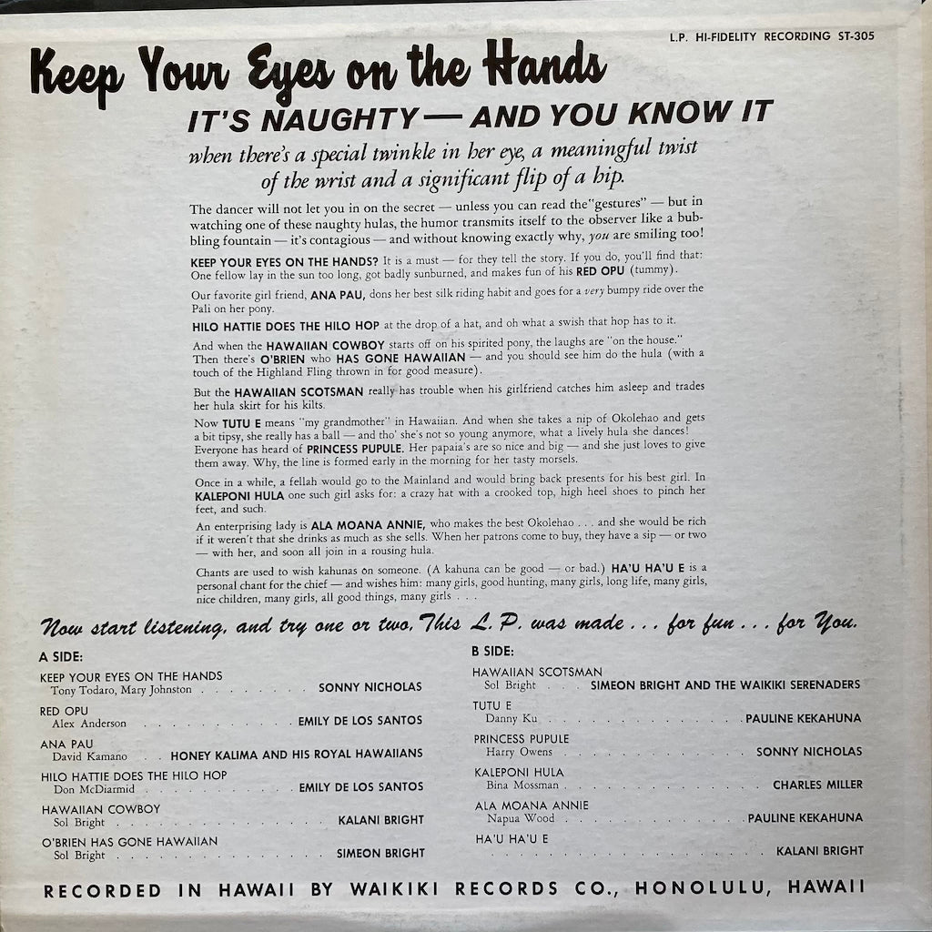Various Artists - Keep our Eyes on the Hands