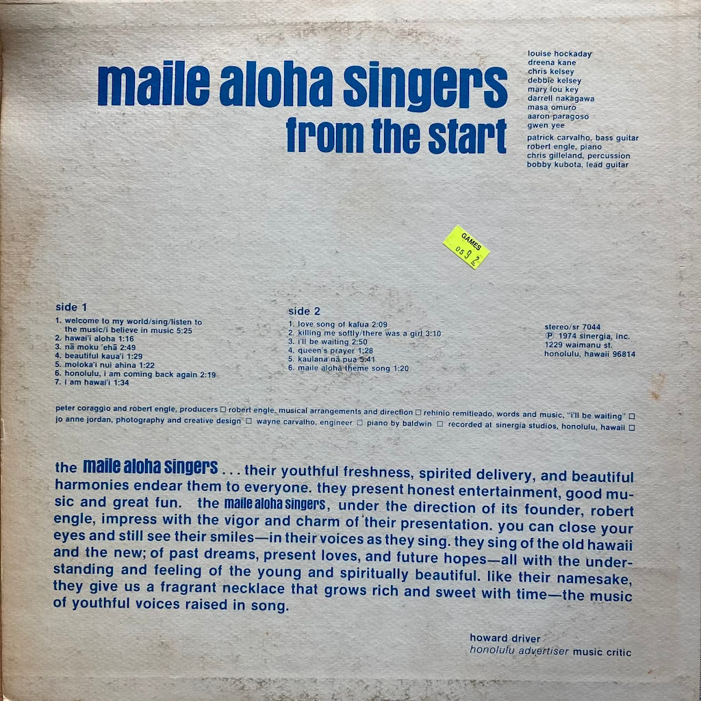 Maile Aloha Singers - From the Start