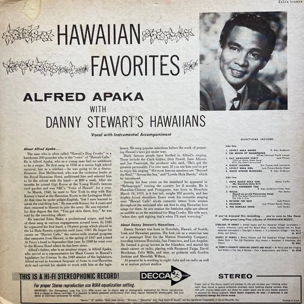 Alfred Apaka - Hawaiian Favorites