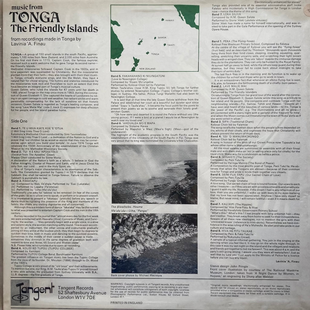 Various Artists - Music from Tonga The Friendly Islands