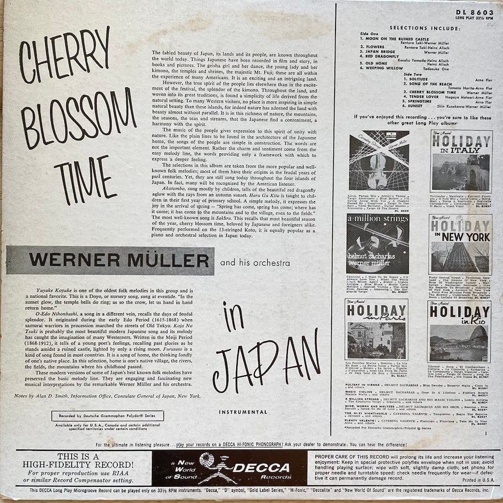 Werner Müller and his Orchestra - Cherry Blossom Time in Japan