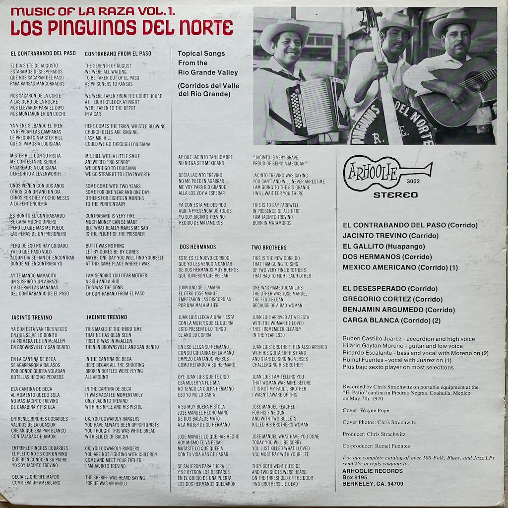 Los Pinguinos Del Norte - Tropical Songs from the Rio Grande