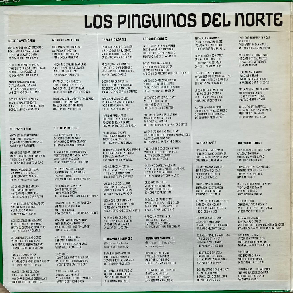 Los Pinguinos Del Norte - Tropical Songs from the Rio Grande