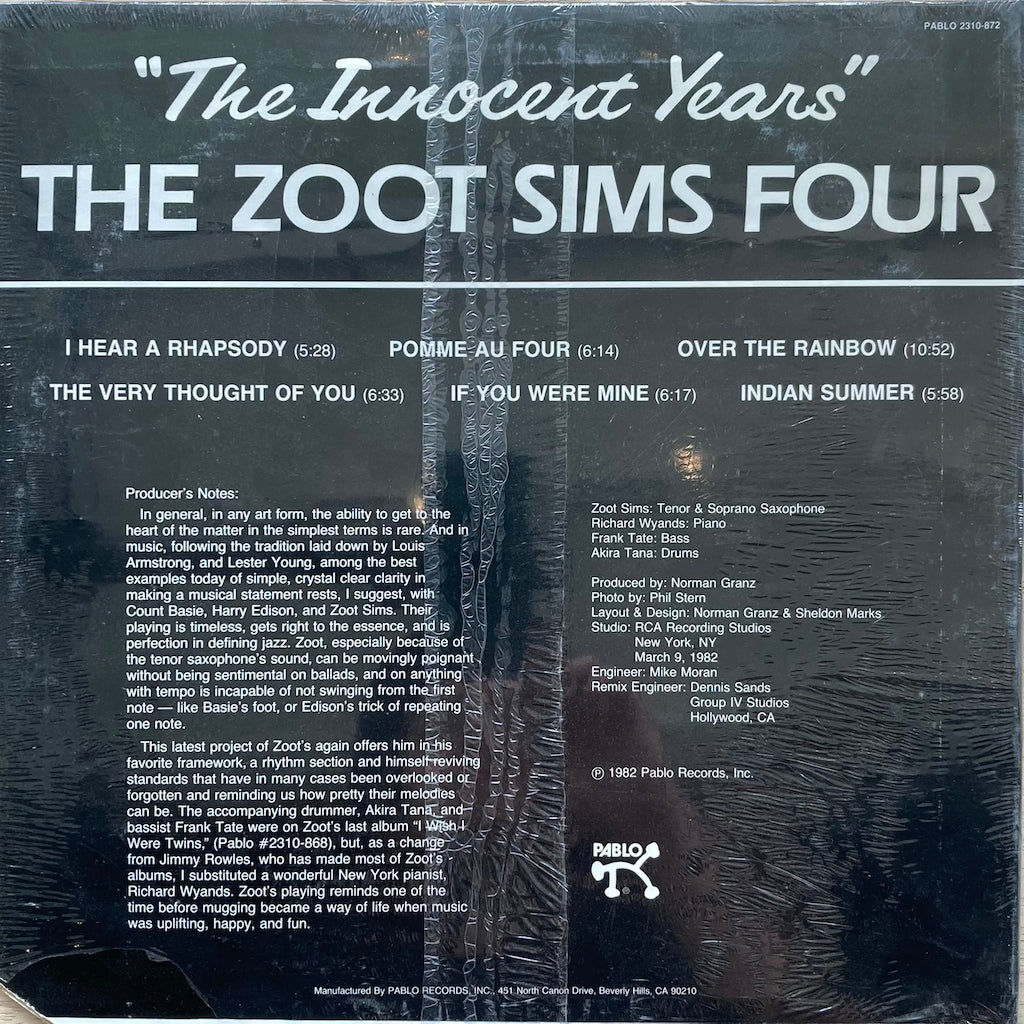 The Zoot Sims Four - The Innocent Years