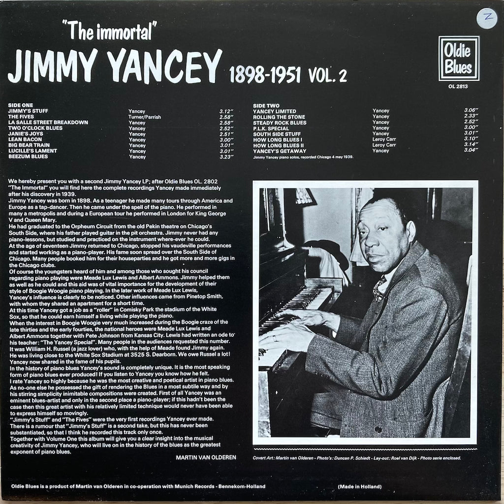 Jimmy Yancey - The Immortal Vol. 2 (1898 - 1951)