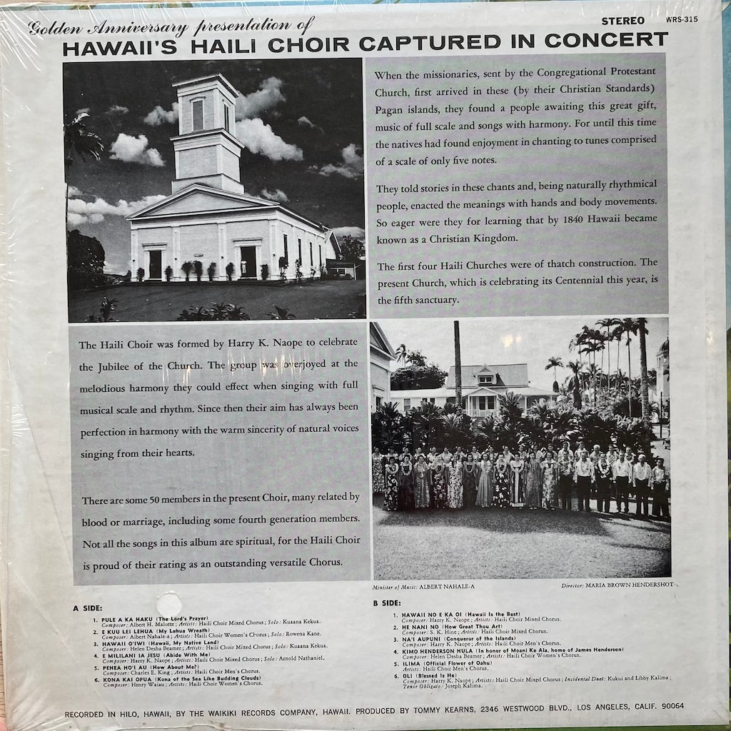 Hawaii's Own - Haili Choir in Concert