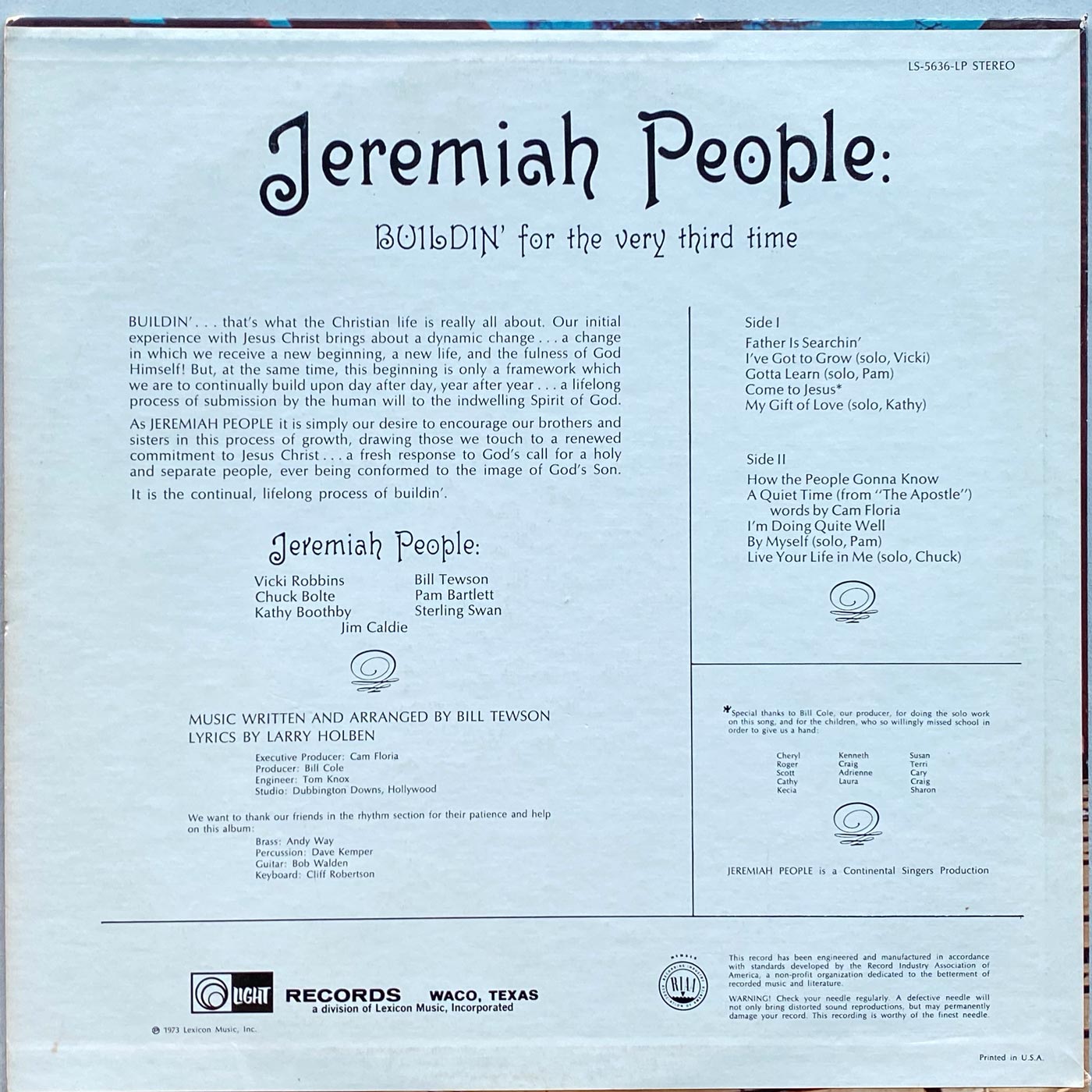 Jeremiah People - Buildin' for the very third time